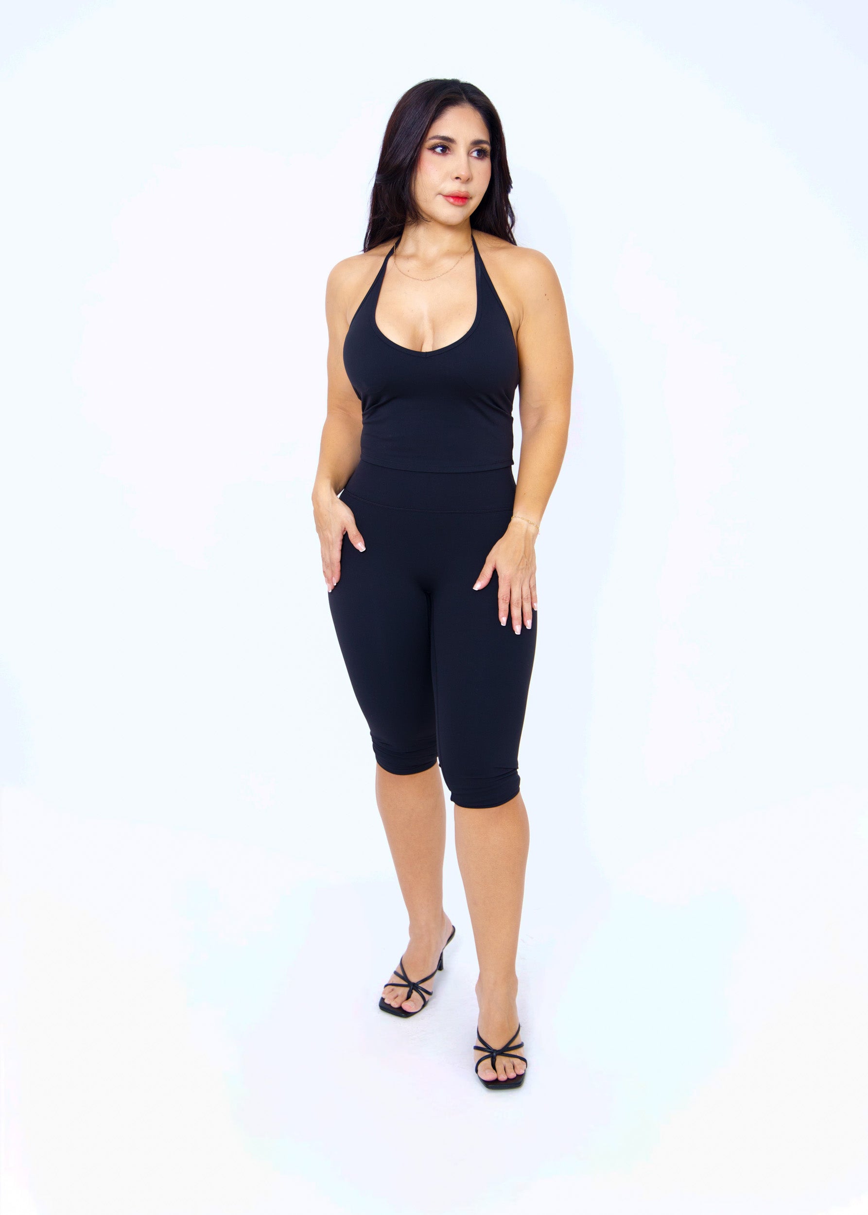 Halter Top + Capri Bottom Set